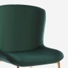 Silla de tela de diseño para salón-comedor con patas doradas Virin 
