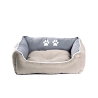 Cama acolchada con cojín para perros y gatos de tamaño pequeño 62x50 cm Pawprints Promoción