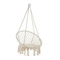 Silla colgante de jardín en tejido macramé crochet Swing Promoción