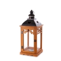 Set de 2 faroles decorativos de madera para interiores con portavelas Brenta Venta
