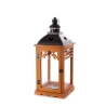 Set de 2 faroles decorativos de madera para interiores con portavelas Brenta Venta
