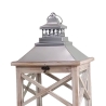 Juego de 2 farolillos shabby chic con portavelas de madera gris Kediri Oferta