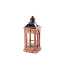 Set de 2 faroles decorativos shabby chic de madera con portavelas Palu Oferta