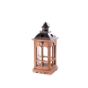 Set de 2 faroles decorativos shabby chic de madera con portavelas Palu Oferta