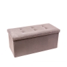 Puf de terciopelo rectangular con almacenamiento 76x34cm para sala Pier Venta