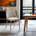 Silla acolchada moderna de tela para salón-comedor y cocina Sirka Venta