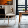 Silla acolchada moderna de tela para salón-comedor y cocina Sirka Venta