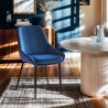 Silla acolchada moderna de terciopelo para cocina y salón-comedor Jarva Rebajas