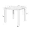 Mesa de comedor blanca cuadrada 80x80cm diseño moderno Ika 8 Venta