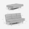 Sofá cama clic clac de 2 plazas de tela con respaldo reclinable Livra 