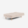 Sofá cama clic clac de 2 plazas de tela con respaldo reclinable Livra Catálogo