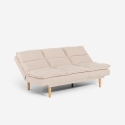 Sofá cama clic clac de 2 plazas de tela con respaldo reclinable Livra Venta