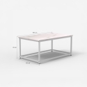 Mesa de centro moderna de 100x60x45 cm efecto mármol Corniola 