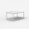 Mesa de centro moderna de 100x60x45 cm efecto mármol Corniola 