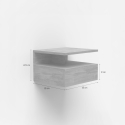 Juego de 2 mesitas de noche flotantes con cajón para dormitorio Alabastro 