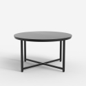 Mesa de centro redonda para el salón 80cm con tapa efecto mármol Granato Elección