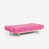 Sofá cama de 2 plazas con respaldo reclinable de tela de terciopelo Skata Descueto