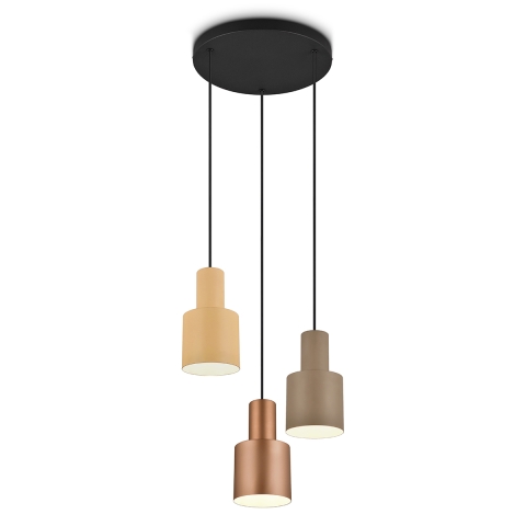 Lámpara colgante moderna con 3 luces de metal multicolor Lumak Promoción