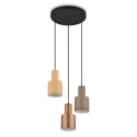 Lámpara colgante moderna con 3 luces de metal multicolor Lumak Descueto