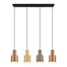 Lámpara colgante de diseño lineal 4 luces en metal multicolor Orkan Venta