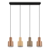 Lámpara colgante de diseño lineal 4 luces en metal multicolor Orkan Catálogo