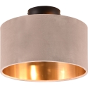 Lámpara de techo moderna con pantalla de 30 cm en terciopelo beige y dorado Vetor Oferta
