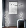 Lámpara de pie LED moderna de diseño con 5 aros y luz regulable Nural Oferta