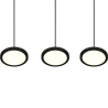 Lámpara colgante LED negra moderna con 3 luces regulables Pular Rebajas