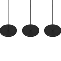 Lámpara colgante LED negra moderna con 3 luces regulables Pular Descueto