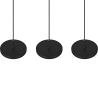 Lámpara colgante LED negra moderna con 3 luces regulables Pular Descueto
