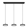 Lámpara colgante LED negra moderna con 3 luces regulables Pular Stock