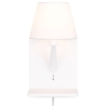 Aplique de pared con carga inalámbrica USB y pantalla de tela Myrik Oferta