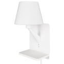 Aplique de pared con carga inalámbrica USB y pantalla de tela Myrik Rebajas