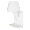 Aplique de pared con carga inalámbrica USB y pantalla de tela Myrik Rebajas