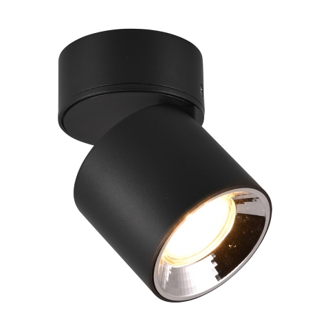 Foco LED negro de techo ajustable diseño moderno Sirio Promoción
