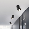 Foco LED negro de techo ajustable diseño moderno Sirio Venta