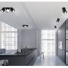 Foco LED negro de techo ajustable diseño moderno Sirio Oferta