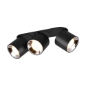 Lámpara de techo con 3 focos LED modernos orientables para península de cocina Kleia Stock