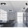 Lámpara de techo con 3 focos LED modernos orientables para península de cocina Kleia Elección