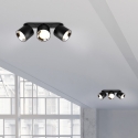 Lámpara de techo con 3 focos LED modernos orientables para península de cocina Kleia Venta