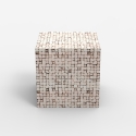 Mesa cuadrada moderna de salón de madera incrustada Manju Descueto