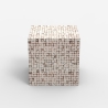 Mesa cuadrada moderna de salón de madera incrustada Manju Descueto