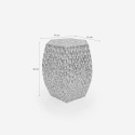 Mesa hexagonal moderna de diseño con incrustaciones de nácar Tari Rebajas