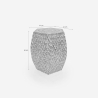 Mesa hexagonal moderna de diseño con incrustaciones de nácar Tari Rebajas