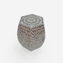 Mesa hexagonal moderna de diseño con incrustaciones de nácar Tari Oferta