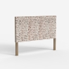 Cabecero tallado con incrustaciones de madera 174x135 cm para cama de matrimonio Juno Venta