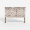 Cabecero tallado con incrustaciones de madera 174x135 cm para cama de matrimonio Juno Oferta
