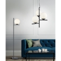 Lámpara colgante moderna con 3 luces esféricas de vidrio blanco Lumoa Oferta