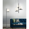Lámpara colgante moderna con 3 luces esféricas de vidrio blanco Lumoa Oferta