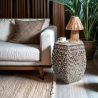 Mesa hexagonal moderna de diseño con incrustaciones de nácar Tari Promoción
